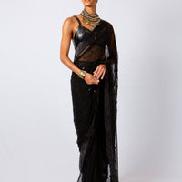 ONYX MAJESTY EMBROIDERED SARI