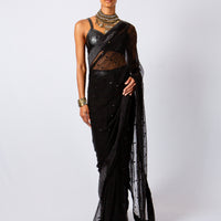 ONYX MAJESTY EMBROIDERED SARI