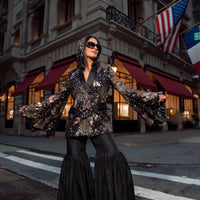 SILK LEGACY FLARE PANTS