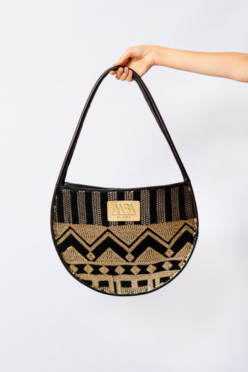 BLACK AND GOLD TOTE